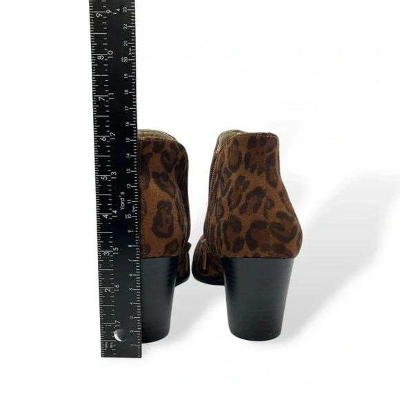 Style & Co. Marinaa Ankle Booties Women’s Size 8 Brown Leopard Zip-up Block Heel - Picture 10 of 13